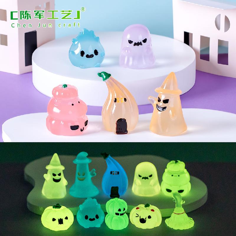 Phụ Kiện Tiểu Cảnh Tiểu cảnh ma bí ngô Halloween phát sáng trang trí DIY (ZC-963)
