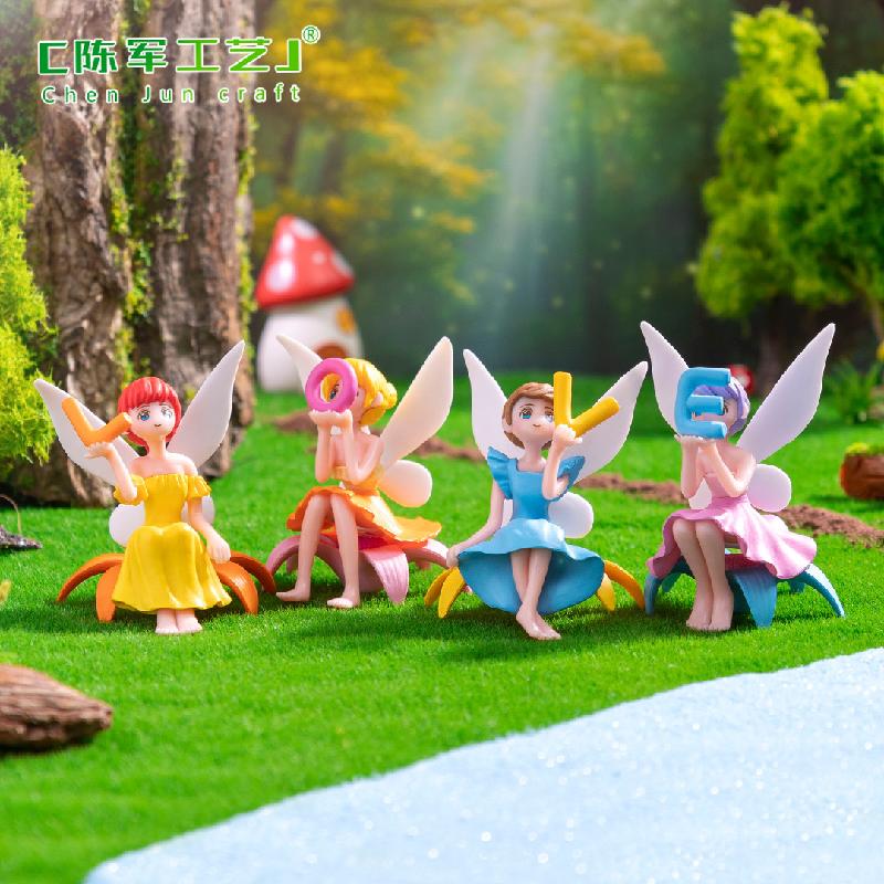 Phụ Kiện Tiểu Cảnh 微景观创意LOVE字母花仙子公仔 DIY装饰品配件迷你汽车桌面小摆件