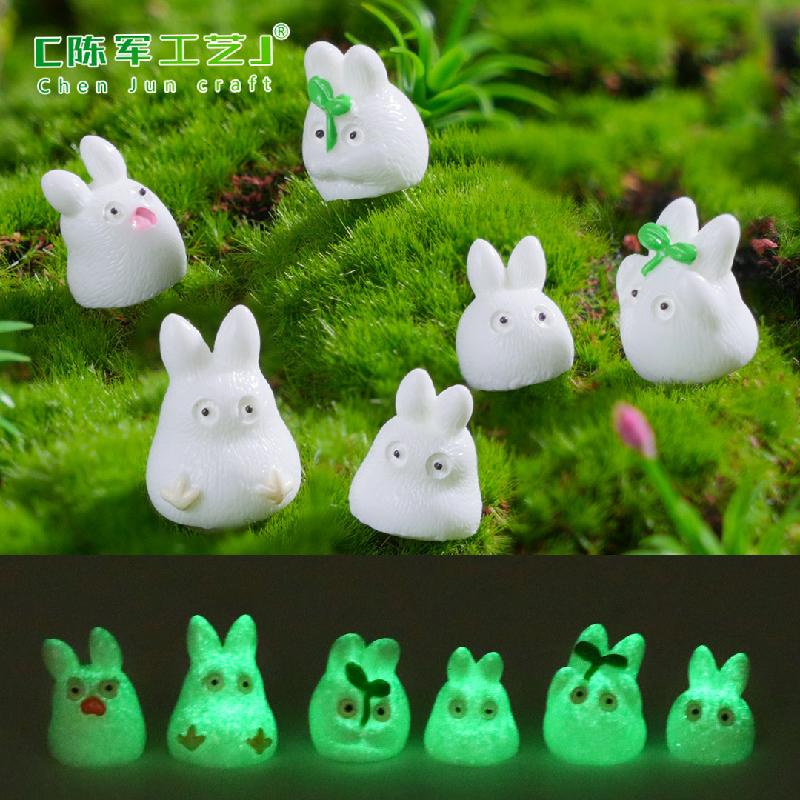 Phụ Kiện Tiểu Cảnh 跨境新品微景观创意夜光小精灵萌粒园艺 DIY装饰品配件迷你小摆件