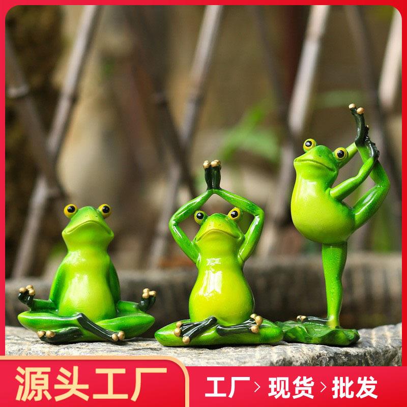 Phụ Kiện Tiểu Cảnh Tượng ếch yoga trang trí sân vườn (BS-51)