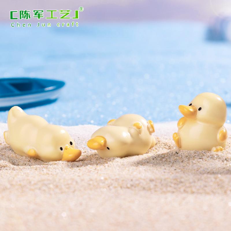 Phụ Kiện Tiểu Cảnh 微景观创意胖胖鸭嘴兽沙滩造景 DIY装饰品配件汽车桌面迷你小摆件