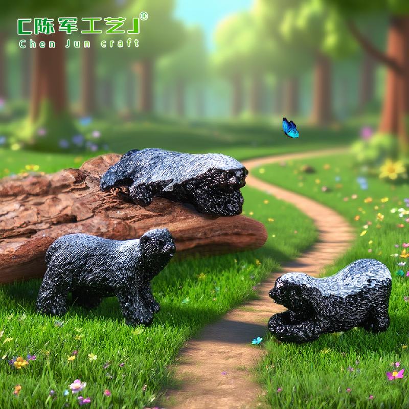 Phụ Kiện Tiểu Cảnh 跨境新品微景观创意写实平头哥公仔 DIY装饰品配件迷你树脂小摆件