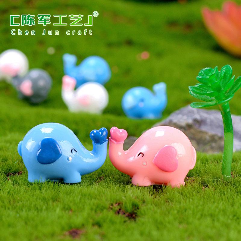 Phụ Kiện Tiểu Cảnh Voi resin mini trang trí chậu cây DIY quà tặng đôi (ZC-838)