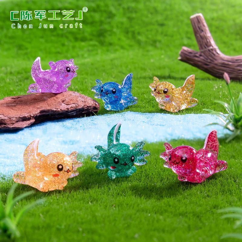 Phụ Kiện Tiểu Cảnh Tiểu cảnh kỳ nhông sáu sừng lấp lánh trang trí DIY (ZC-887)