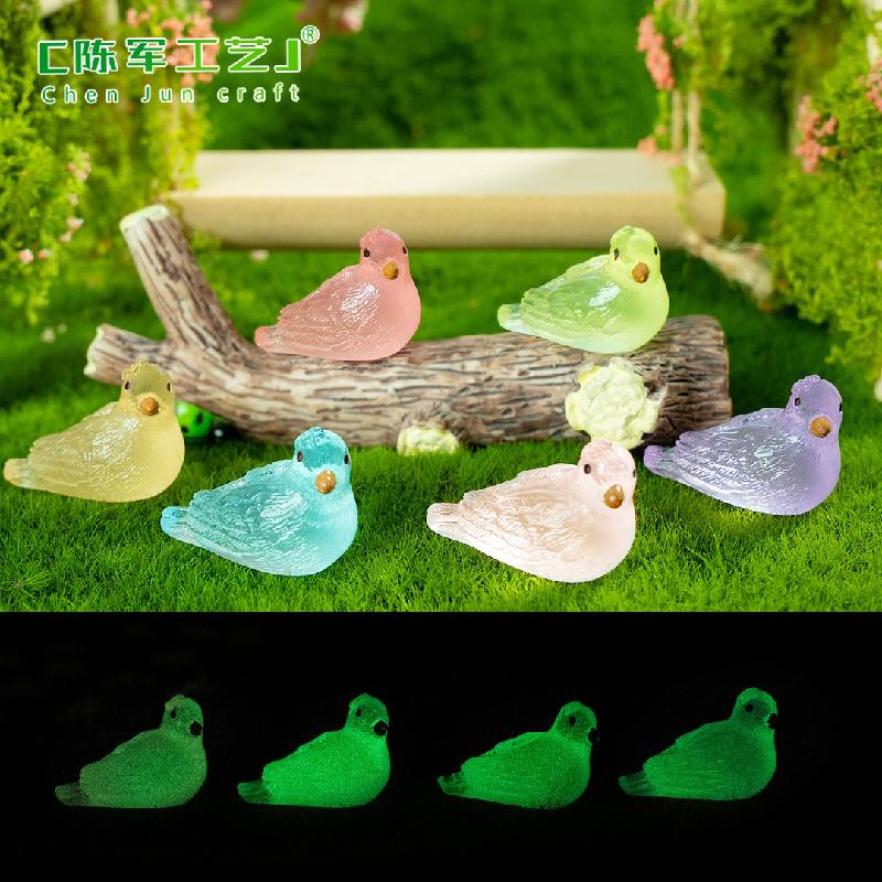 Phụ Kiện Tiểu Cảnh Tiểu cảnh chim bồ câu phát sáng trang trí DIY mới (ZC-662)