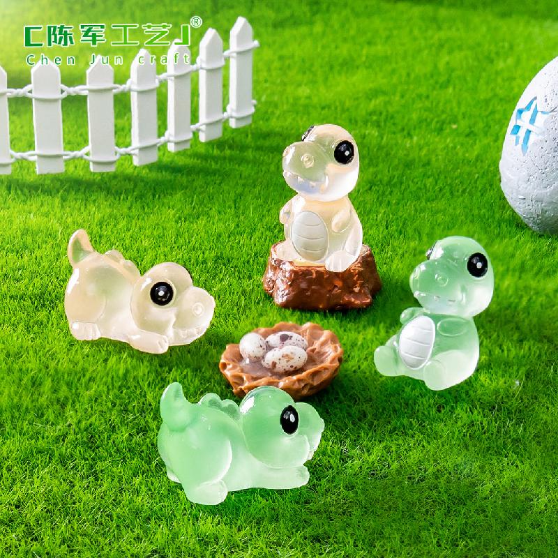 Phụ Kiện Tiểu Cảnh Tiểu cảnh khủng long phát sáng mini trang trí xe và bàn (ZC-1006)