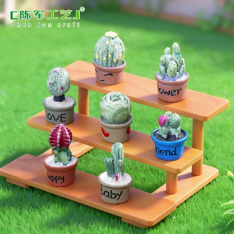 Phụ Kiện Tiểu Cảnh Tiểu cảnh chậu xương rồng nhỏ, trang trí bàn làm việc mini (ZC-333)