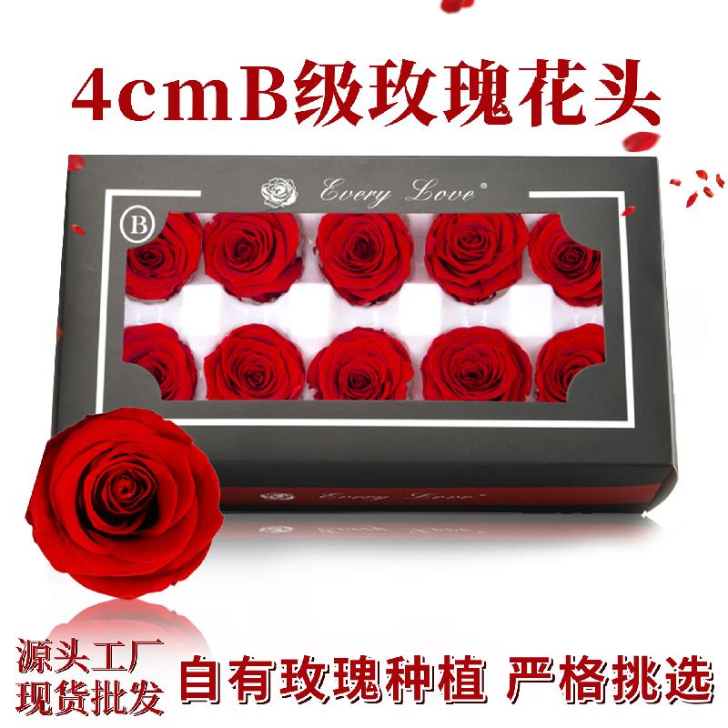 Hoa khô trang trí Hoa hồng vĩnh cửu 4cm hạng B 10 bông DIY hoa khô cao cấp (HK-8)