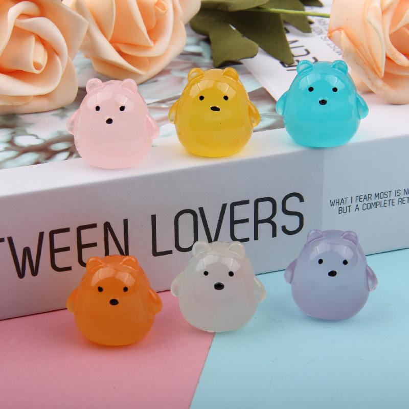 Phụ Kiện Tiểu Cảnh Gấu bắc cực dạ quang, phụ kiện DIY độc đáo (BS-66)