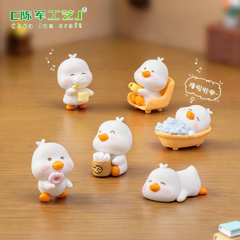 Phụ Kiện Tiểu Cảnh Tiểu cảnh vịt nhỏ vui vẻ, phụ kiện trang trí nhà búp bê (ZC-336)